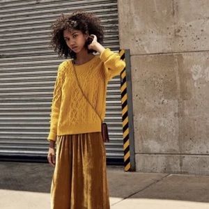 Madewell Golden Cable Knit Sweater